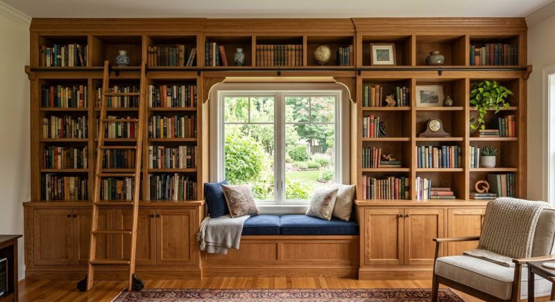 Built In Bookcase Installation in Annapolis, MD