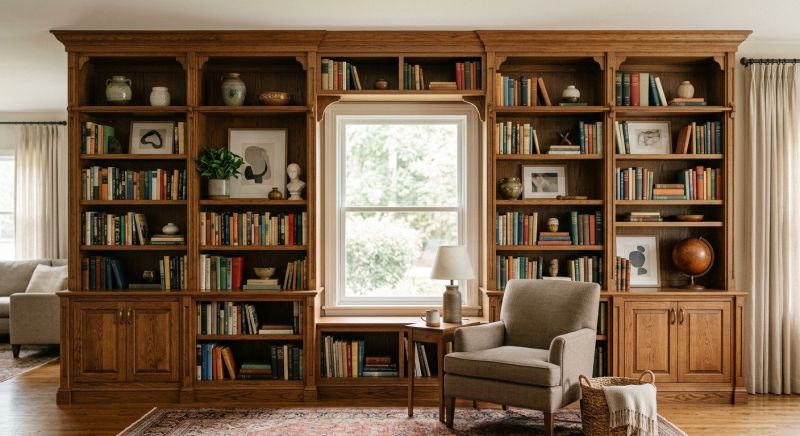 Custom Bookshelves Installation in Fairfax, VA