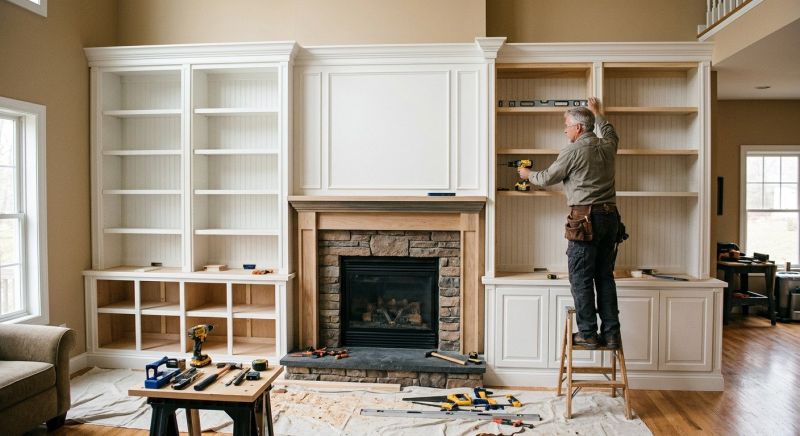 Fireplace Shelves Installation in Frederick, MD